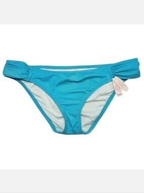 NEW Victorias Secret The Knockout Bikini Bottom Solid Turquoise Blue Size Large